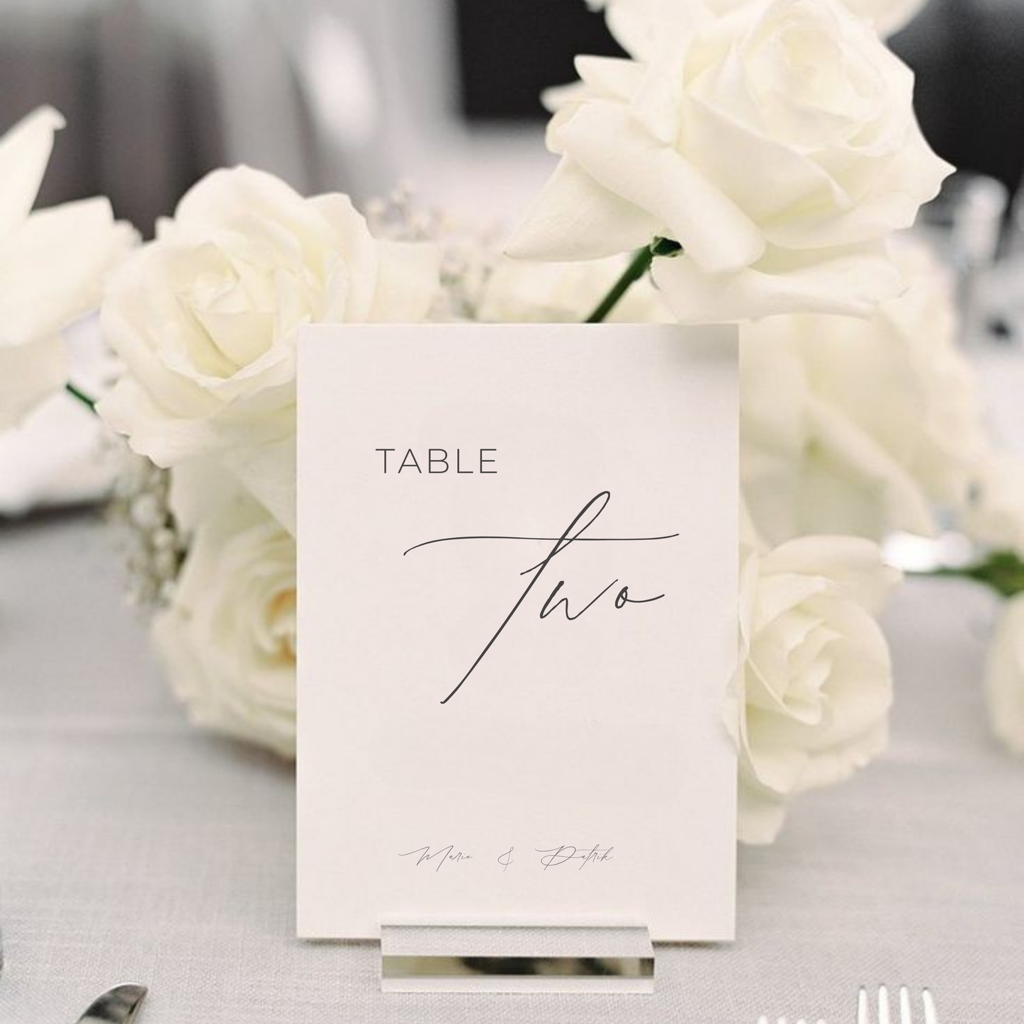 Modern Table Sign
