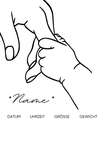 Geburtsarmband - Schild