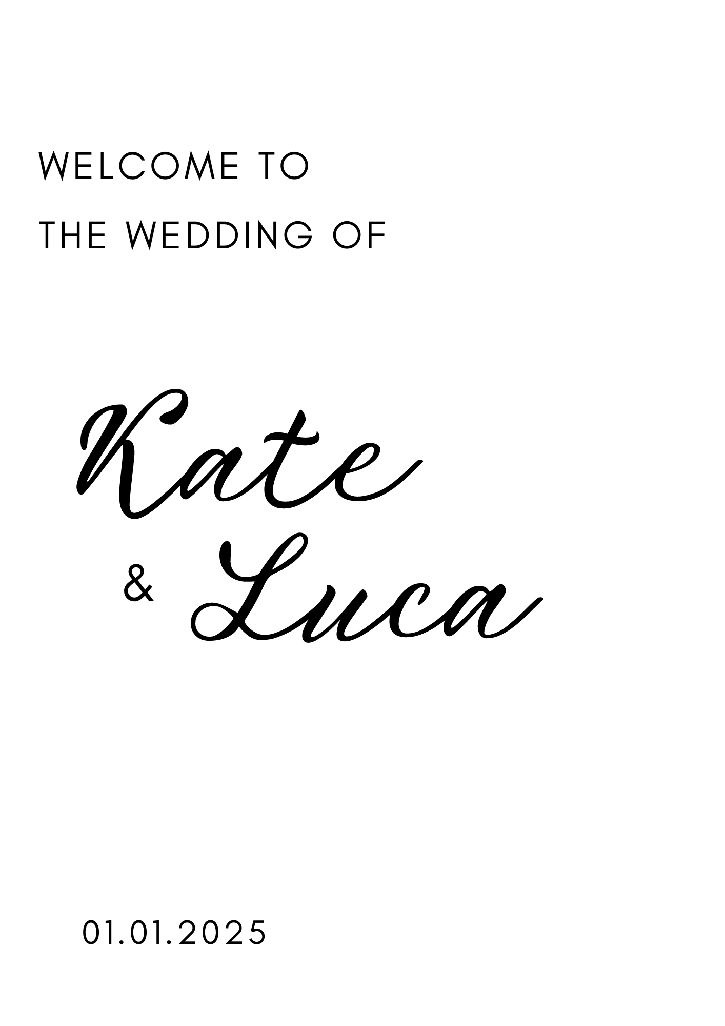 Mirror Welcome Sign