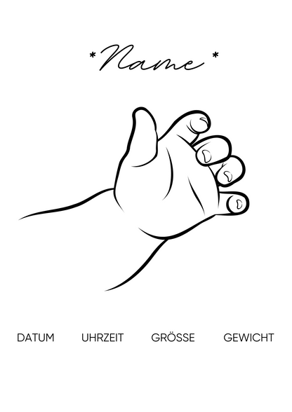Geburtsarmband - Schild