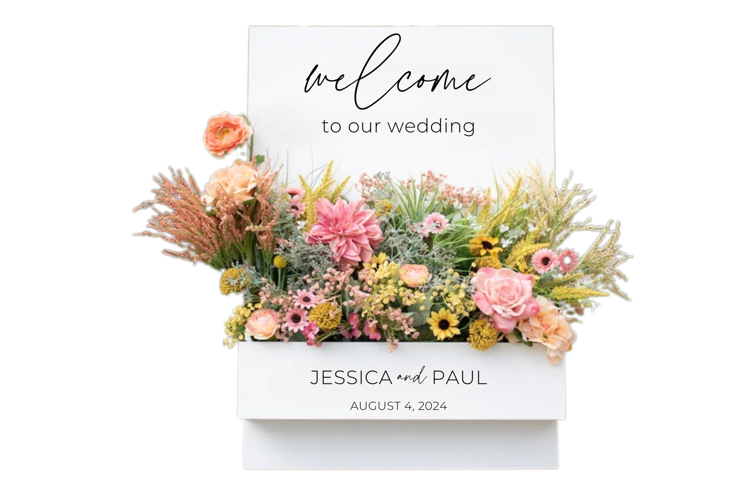 Flower Box Welcome Sign