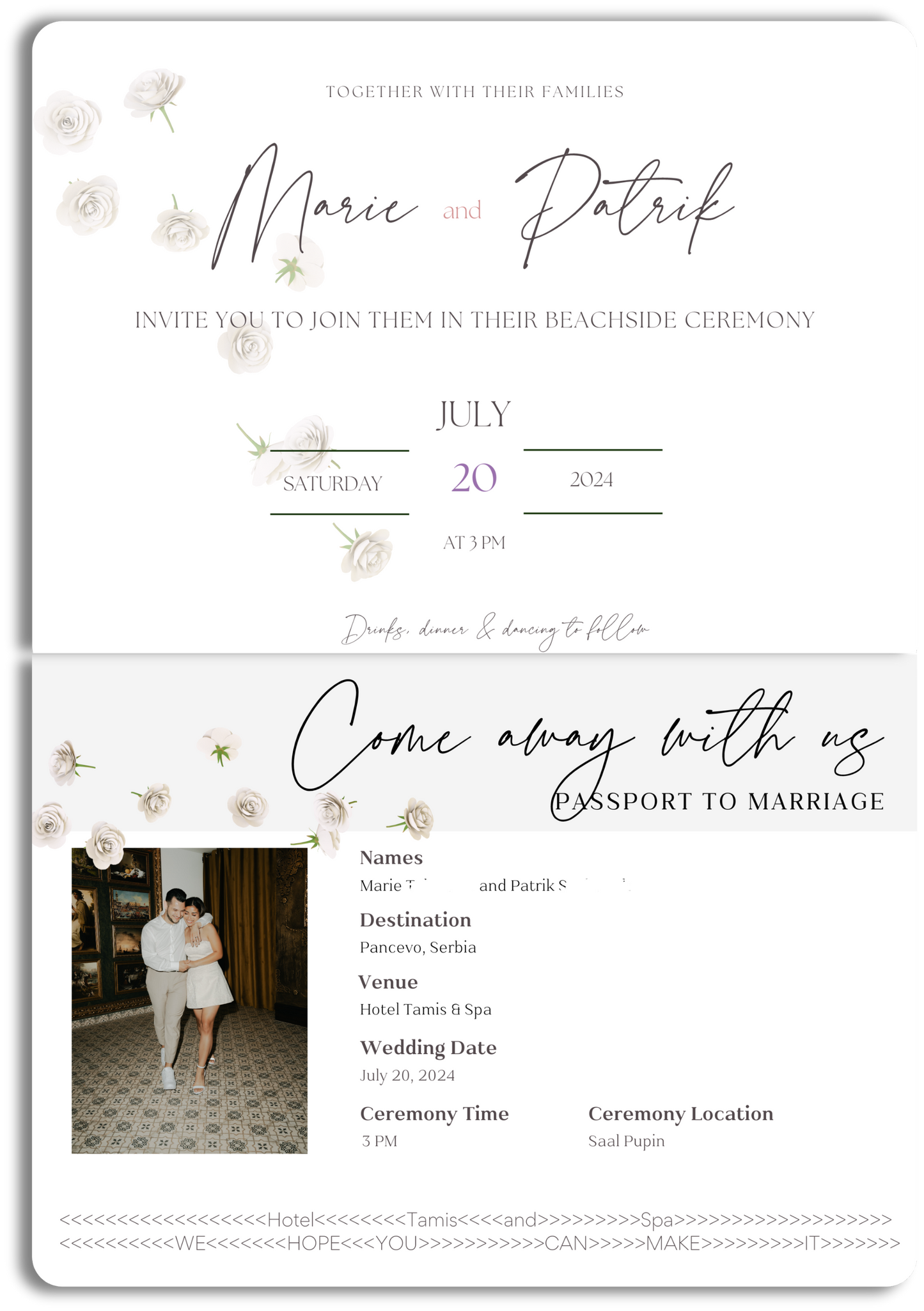 classic white roses (4 pages)