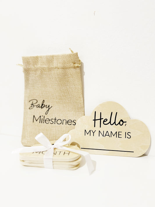 Baby Meilensteine „Baby‘s Cloud“