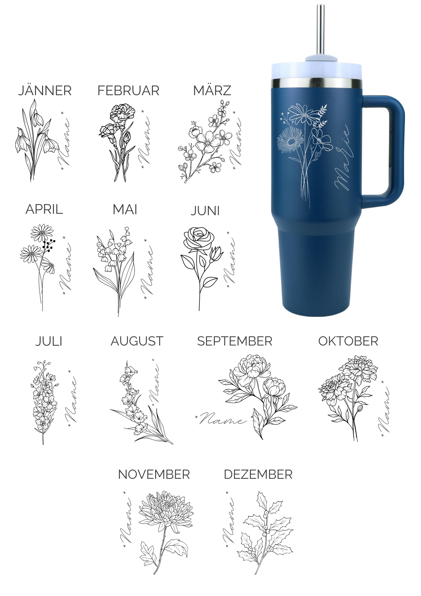 personalisierte Gravur-Tumbler